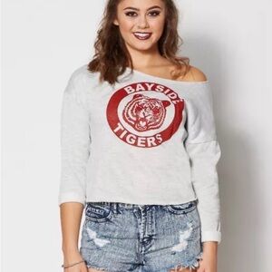 Bayside Tigers Gray Crop Sweatshirt - Size Small